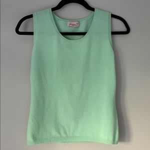 MINT green Jennifer Tyler cashmere top